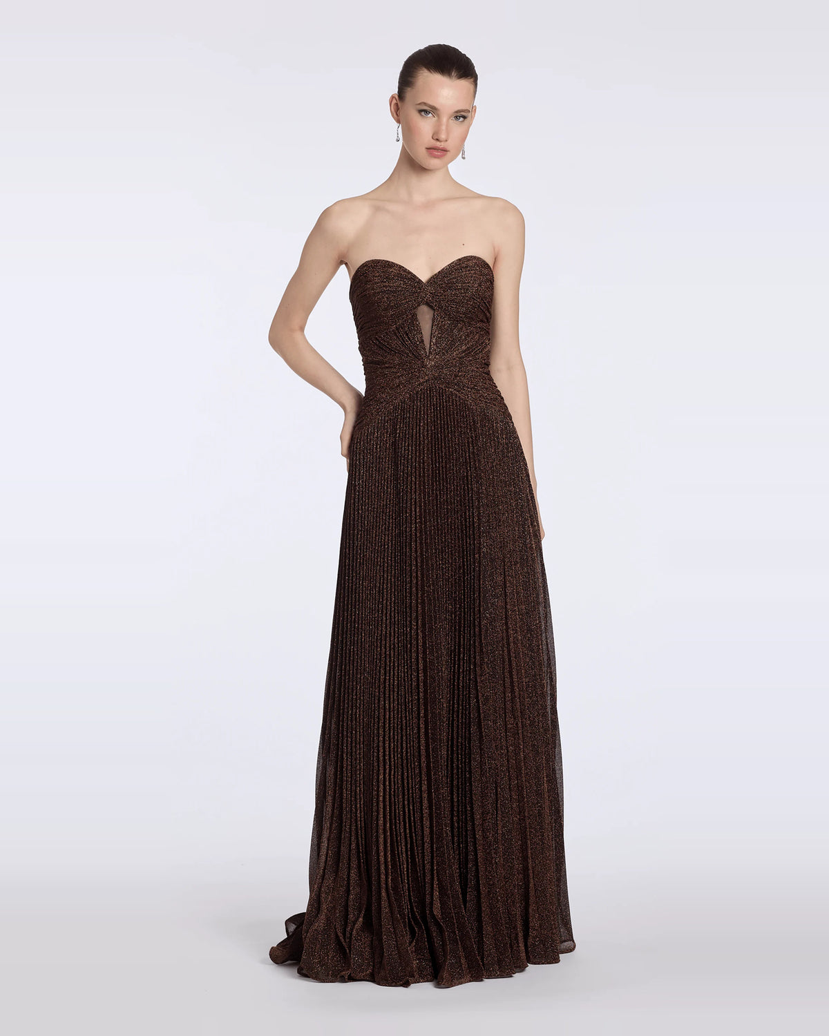 strapless a-line maxi prom dress - image 1