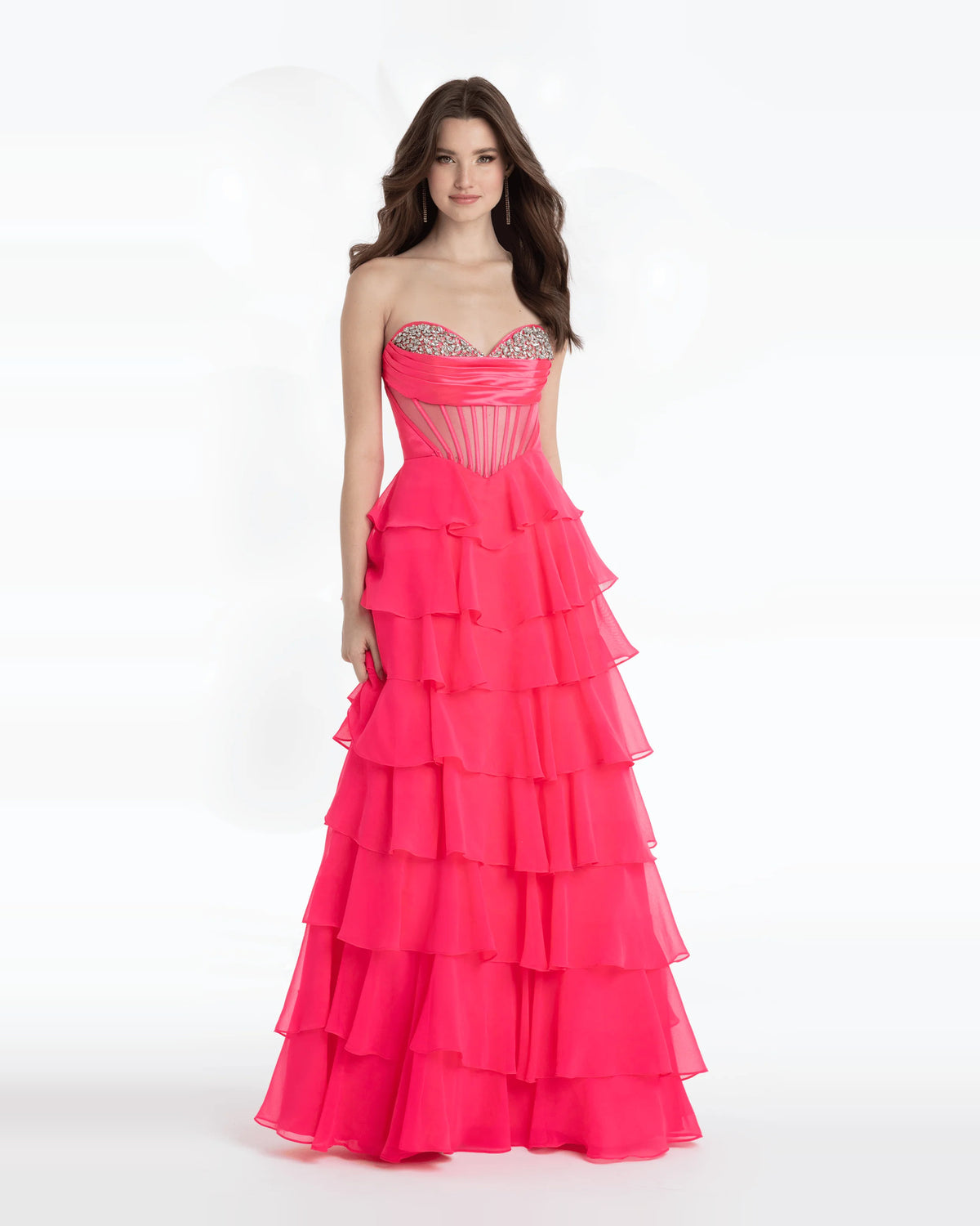 sweetheart a-line maxi prom dress - image 1
