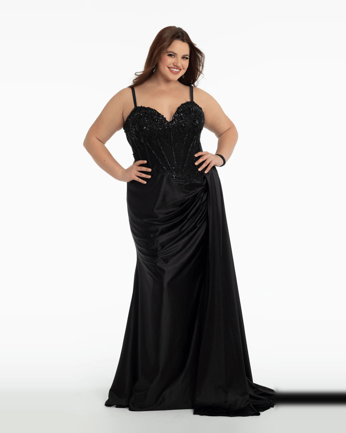 sweetheart column maxi prom dress - image 1