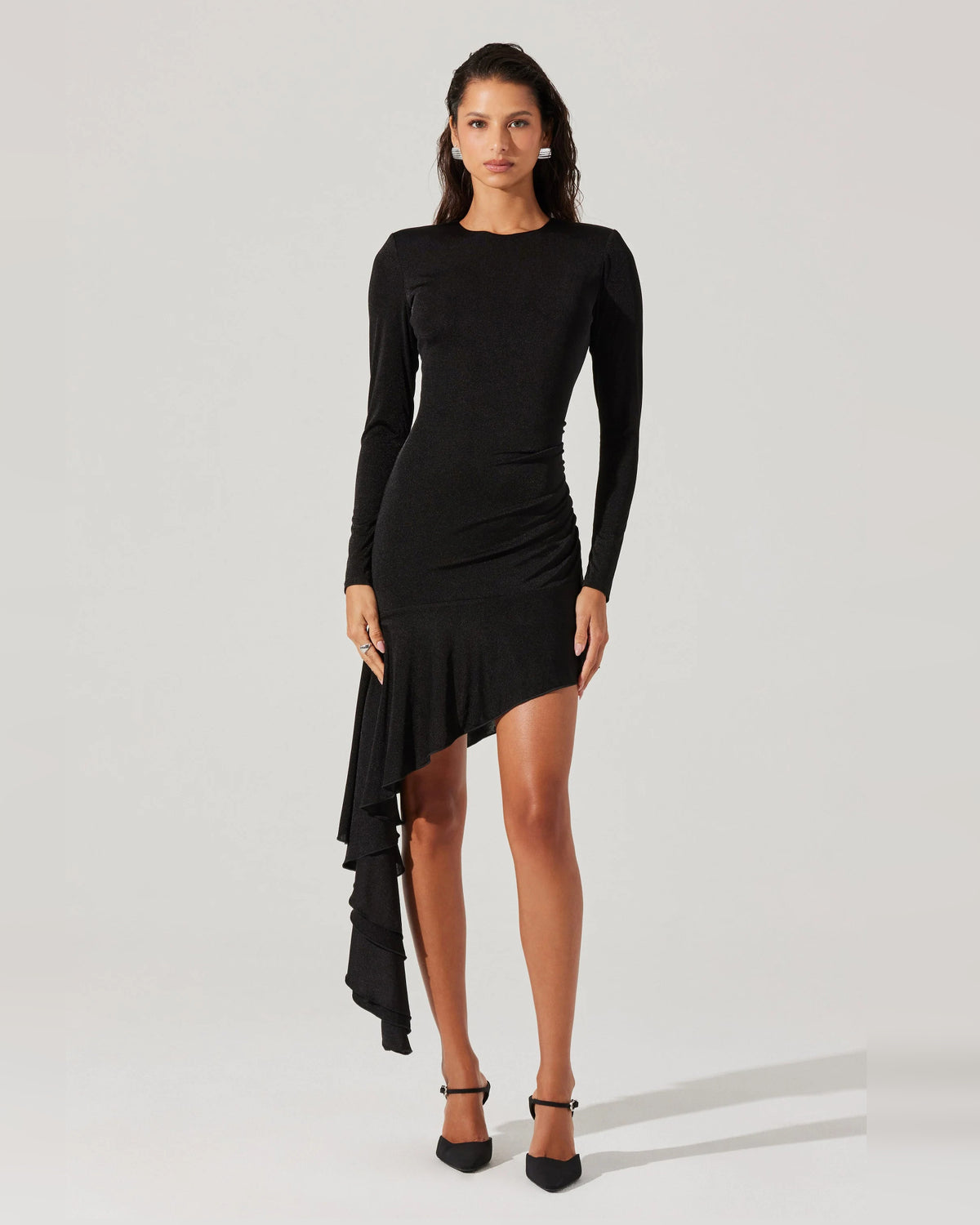 spaghetti strap a-line maxi homecoming dress - image 1