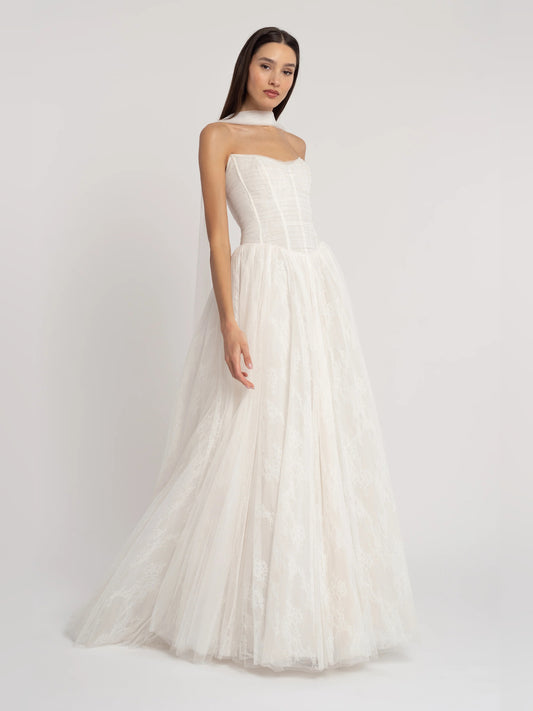 sweetheart ball-gown floor-length formal dress - image 1