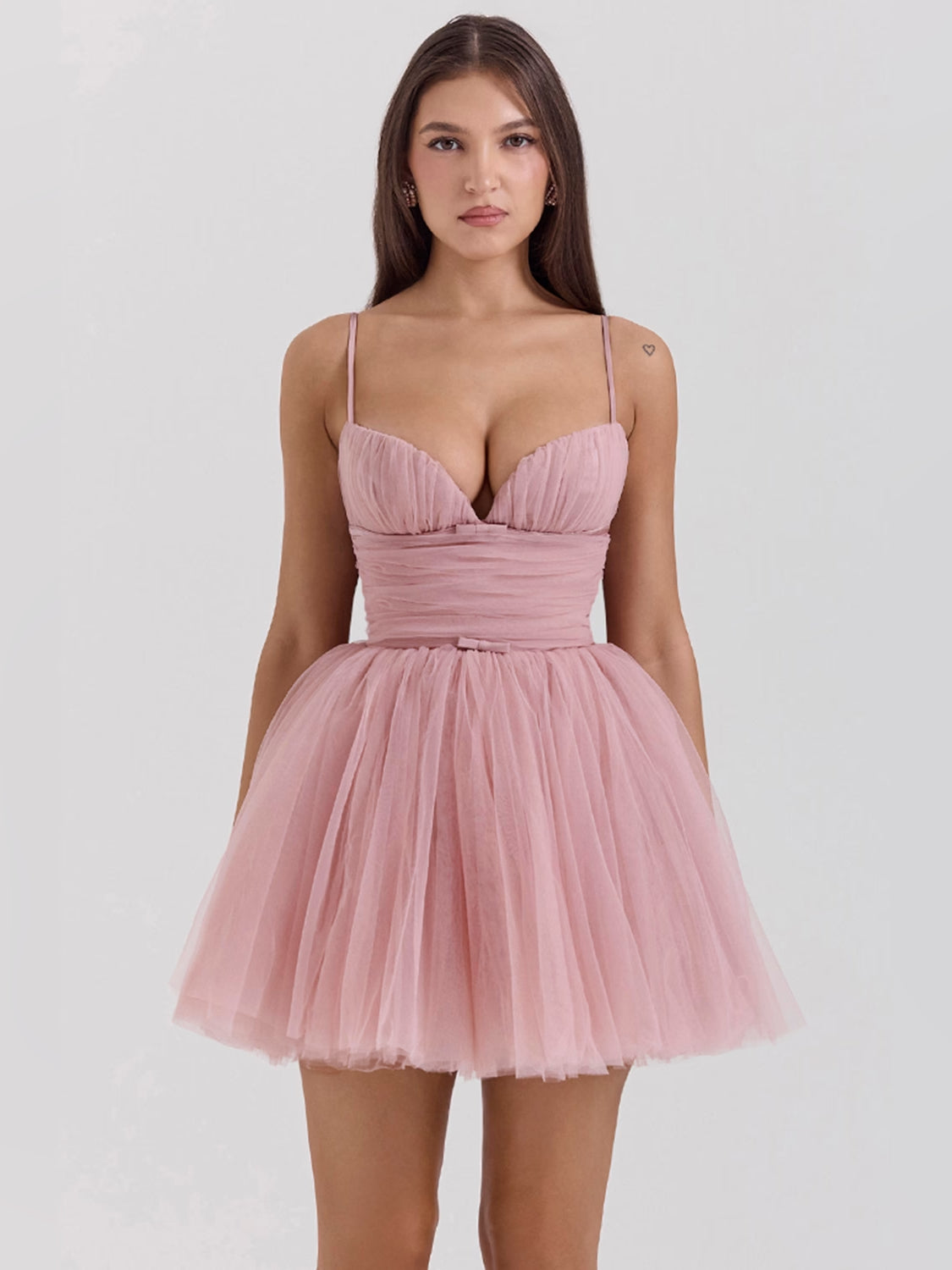 sale mini homecoming dress, front view showing the silhouette
