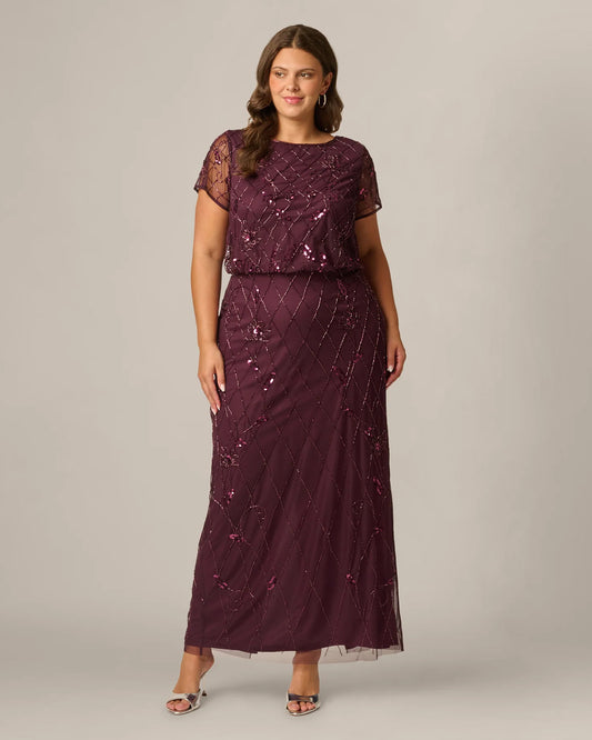 spaghetti strap a-line maxi mother of the bride dress - image 1
