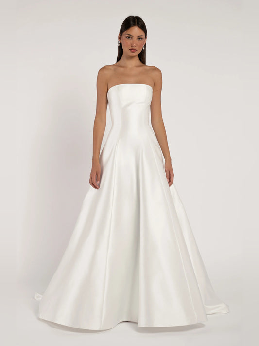 strapless a-line floor-length formal dress - image 1