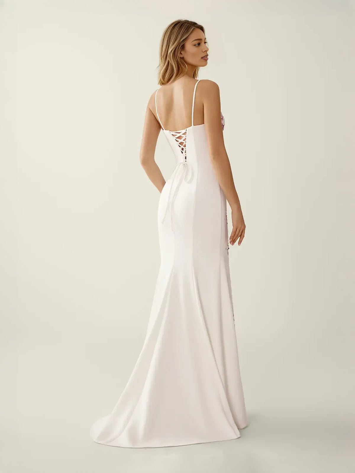 As Picture maxi prom dress, front view showing the mermaid silhouette