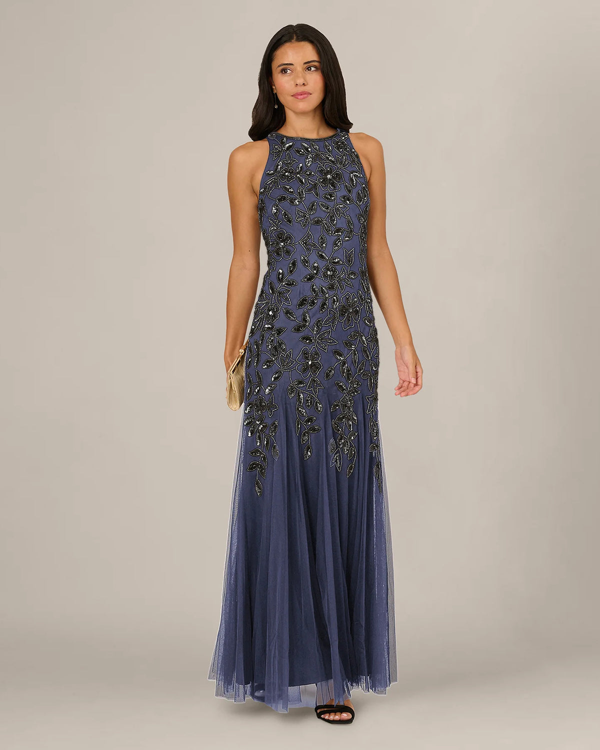 sleeveless a-line maxi mother of the bride dress - image 1
