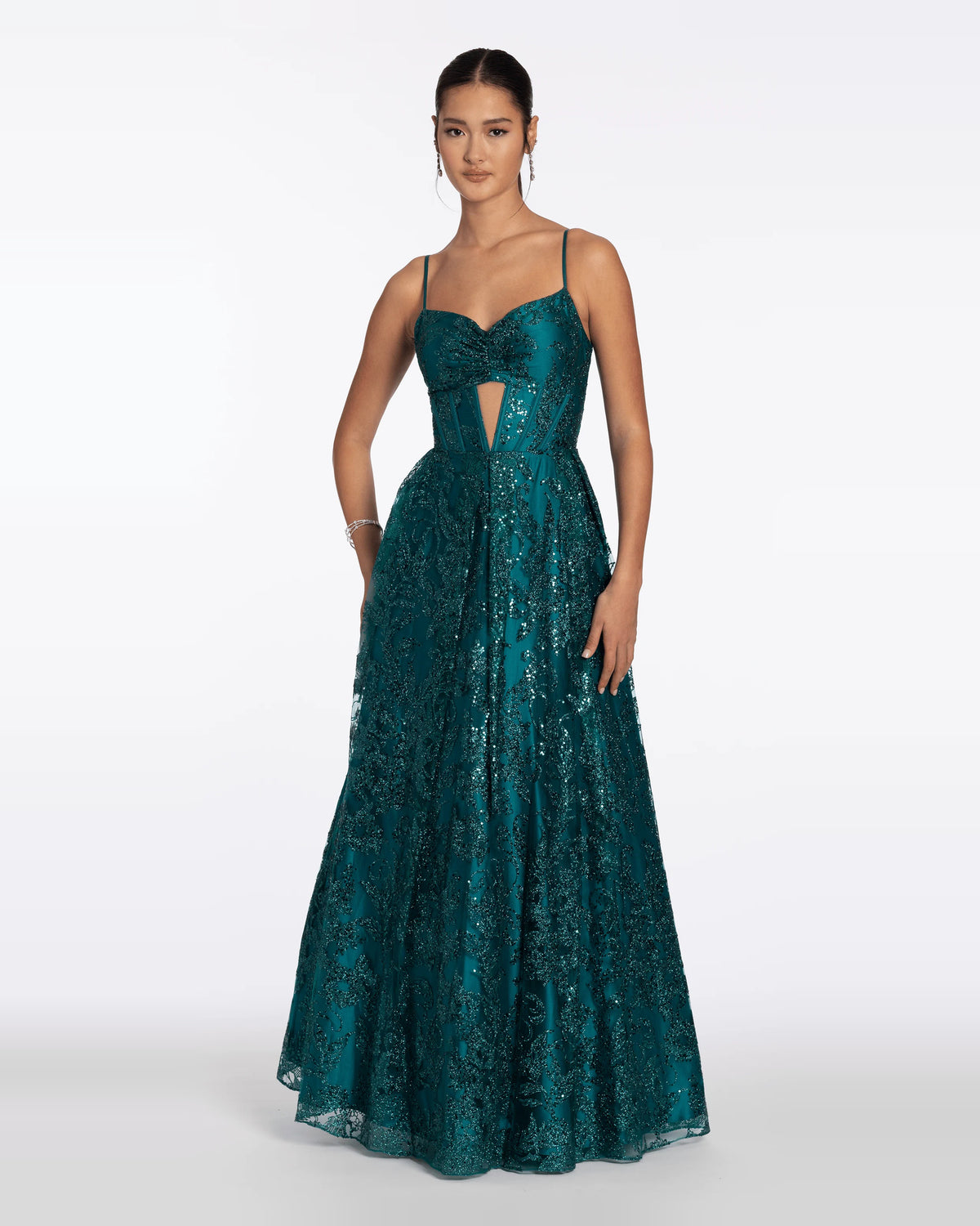 sweetheart ball-gown maxi prom dress - image 1