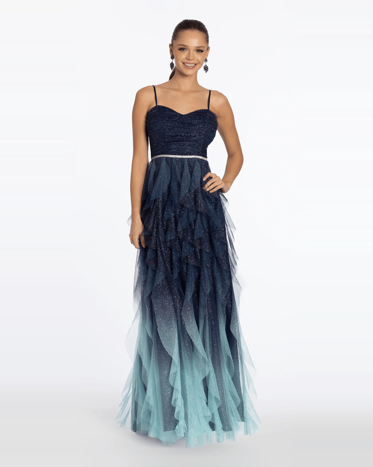 sweetheart a-line maxi prom dress - image 1