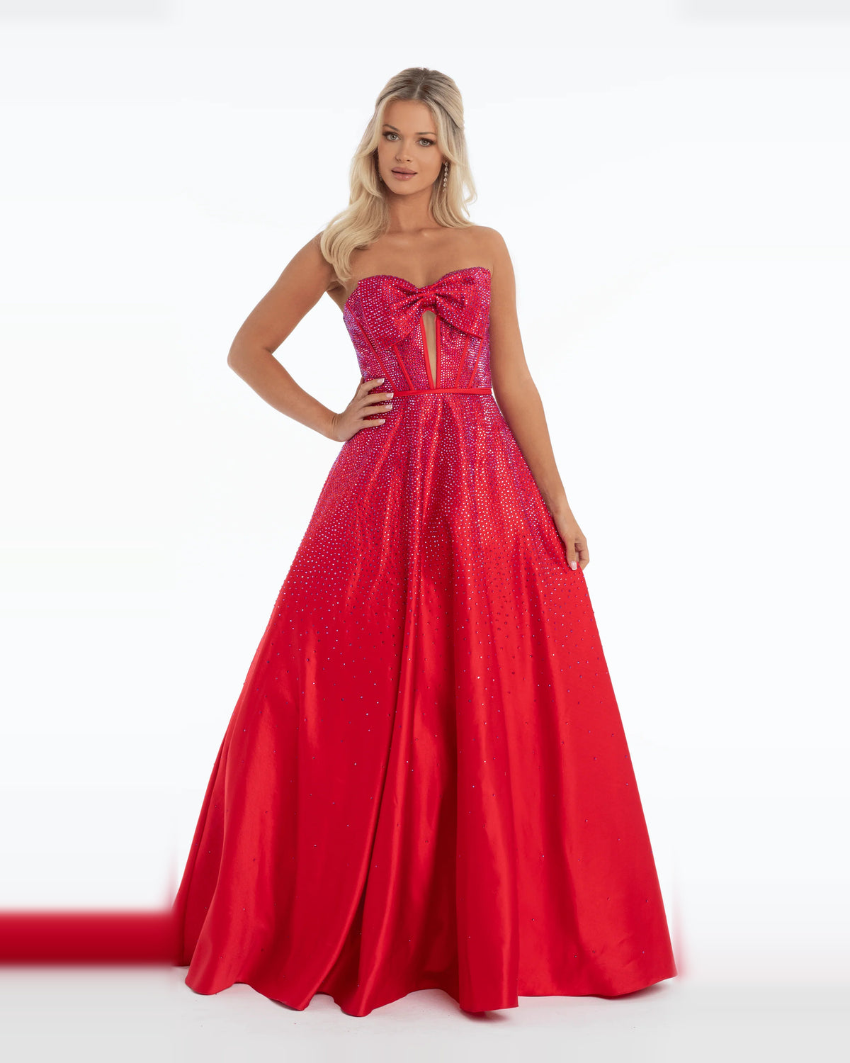 strapless ball-gown floor-length prom dress - image 1