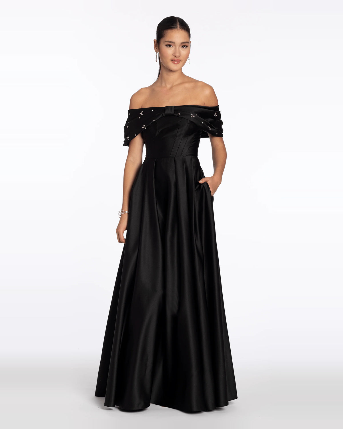 strapless ball-gown maxi prom dress - image 1