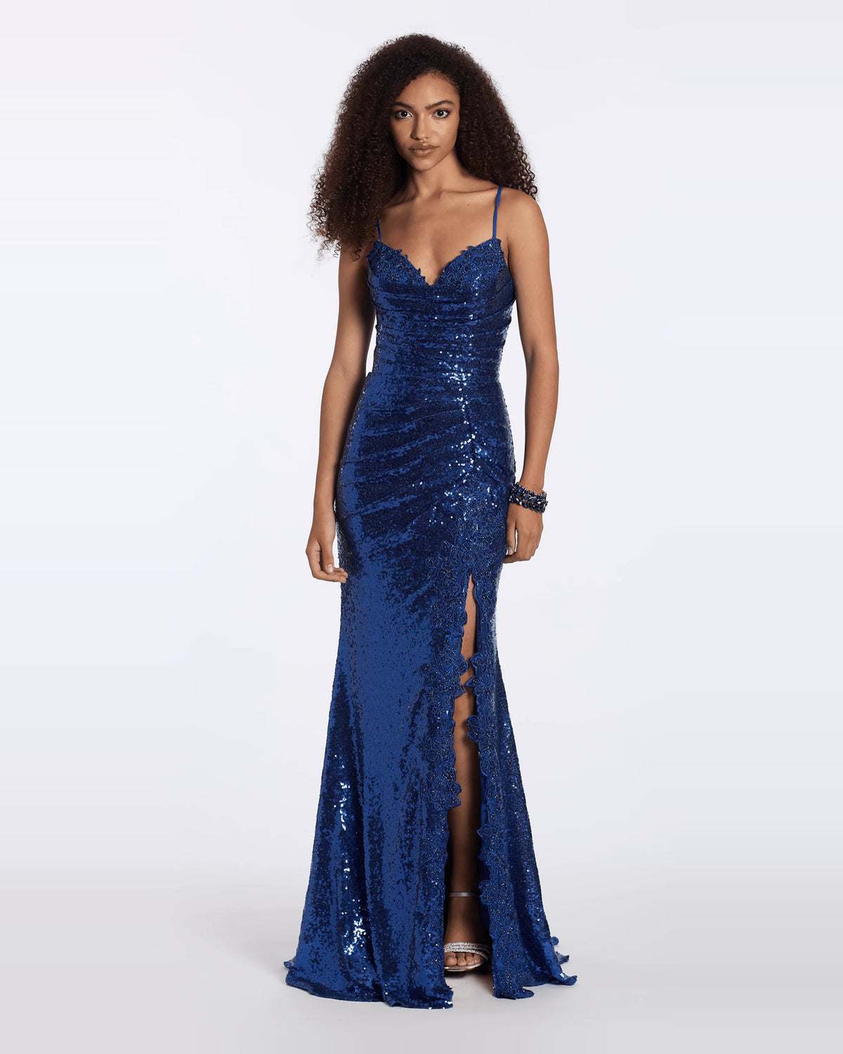 sweetheart column maxi prom dress - image 1