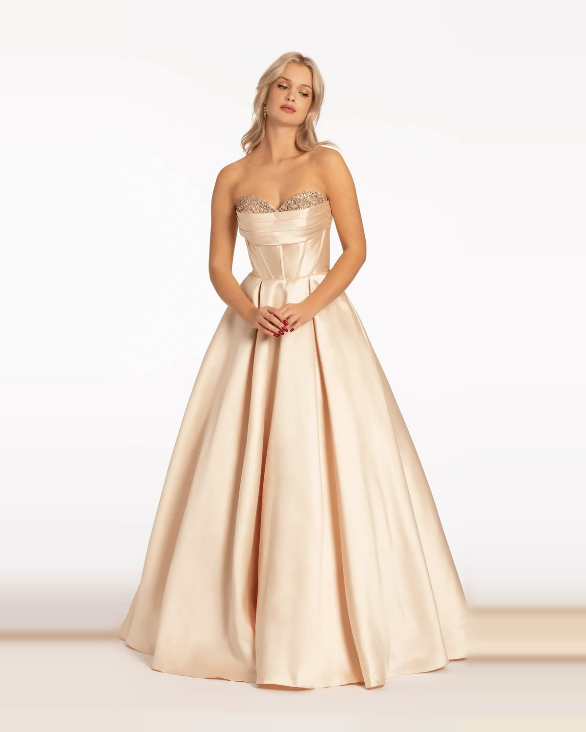 sweetheart ball-gown floor-length prom dress - image 1