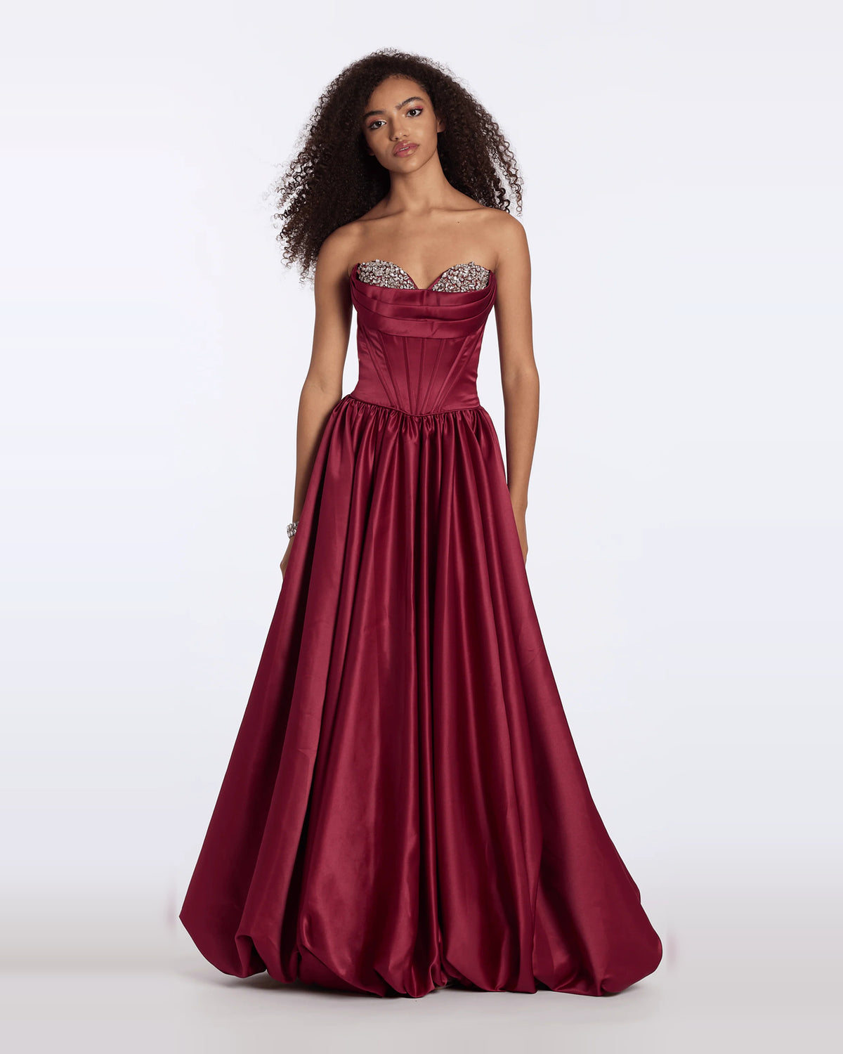 strapless ball-gown floor-length prom dress - image 1