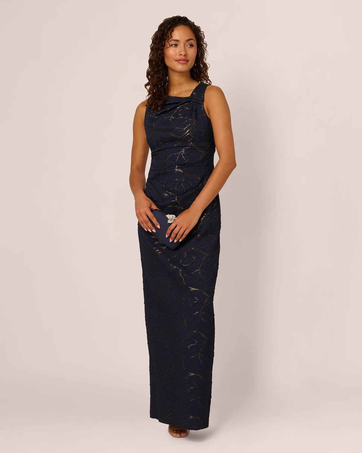 sleeveless sheath maxi mother of the bride dress - image 1