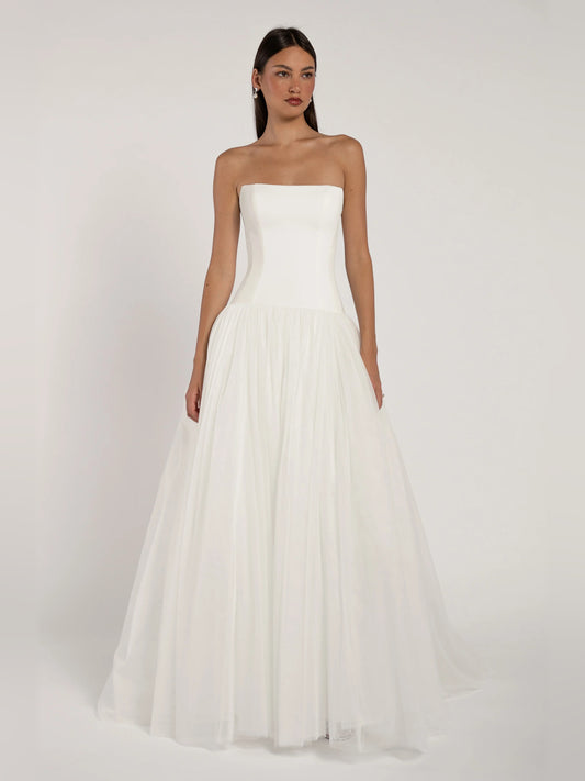 strapless ball-gown floor-length formal dress - image 1