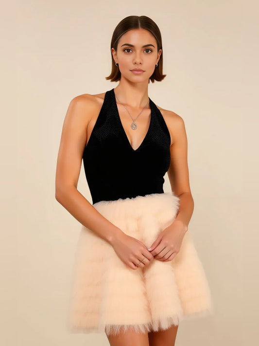 As Picture short homecoming dress, alternate view showing the full-length silhouette