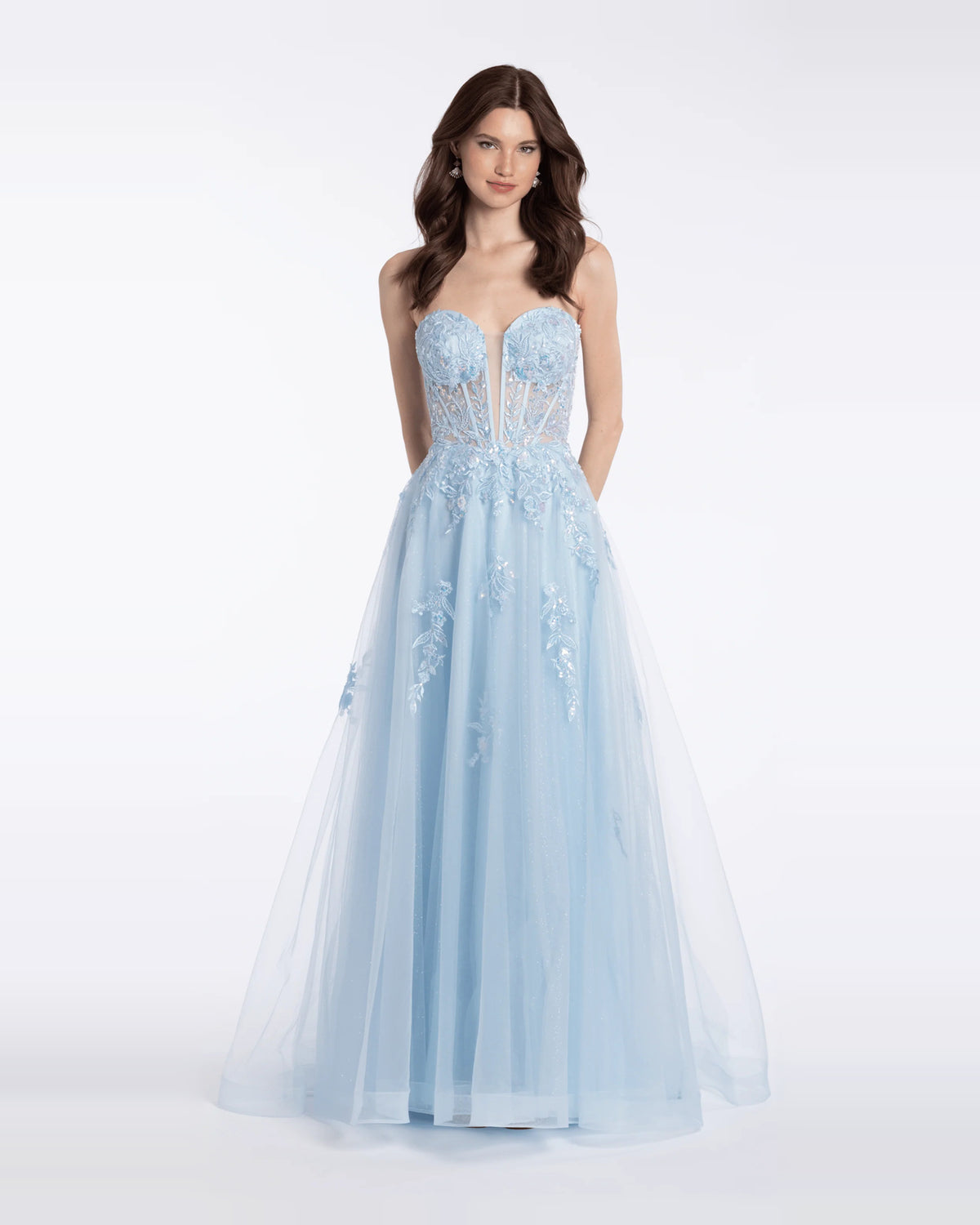 sweetheart ball-gown floor-length prom dress - image 1