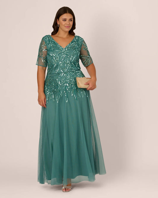 a-line maxi mother of the bride dress - image 1