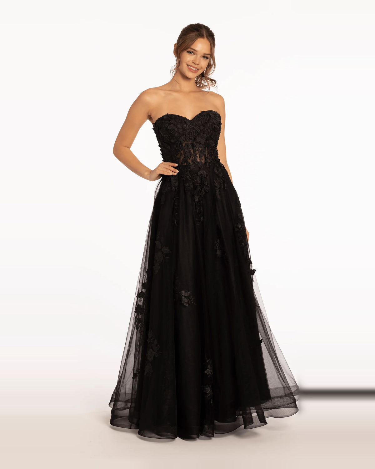 strapless a-line floor-length prom dress - image 1