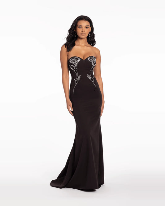strapless trumpet maxi prom dress - image 1