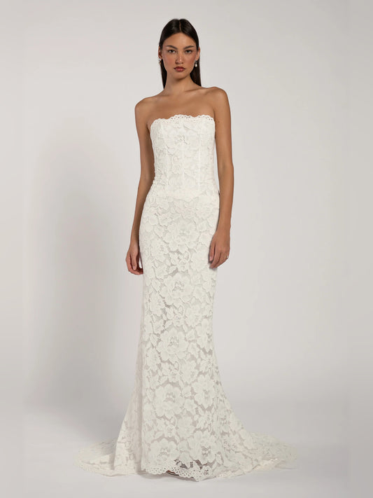 fit-and-flare floor-length formal dress - image 1