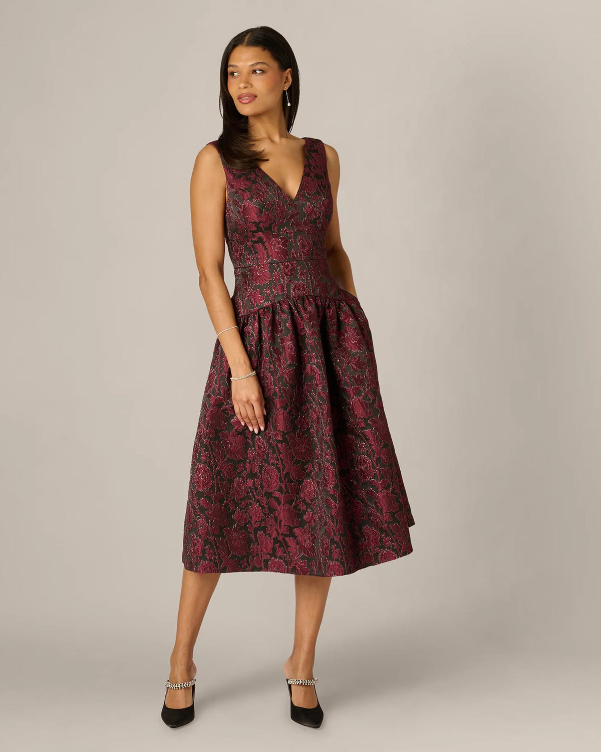 a-line midi mother of the bride dress - image 1