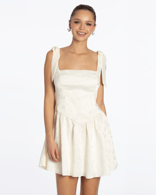 spaghetti strap a-line maxi homecoming dress - image 1
