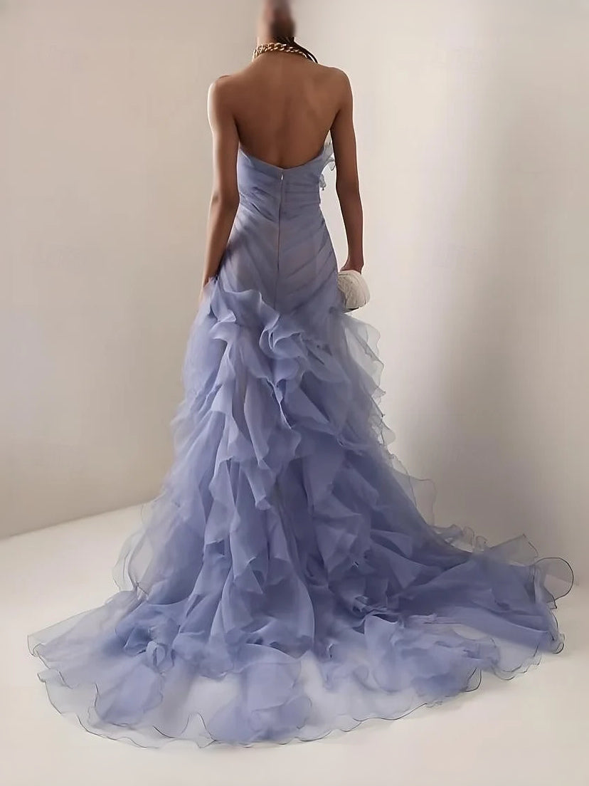 Light Purple floor-length prom dress, front view showing the mermaid silhouette