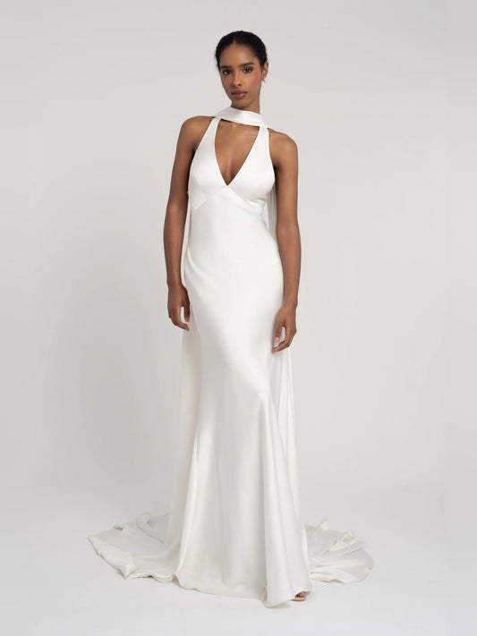 v neck a-line floor-length formal dress - image 1