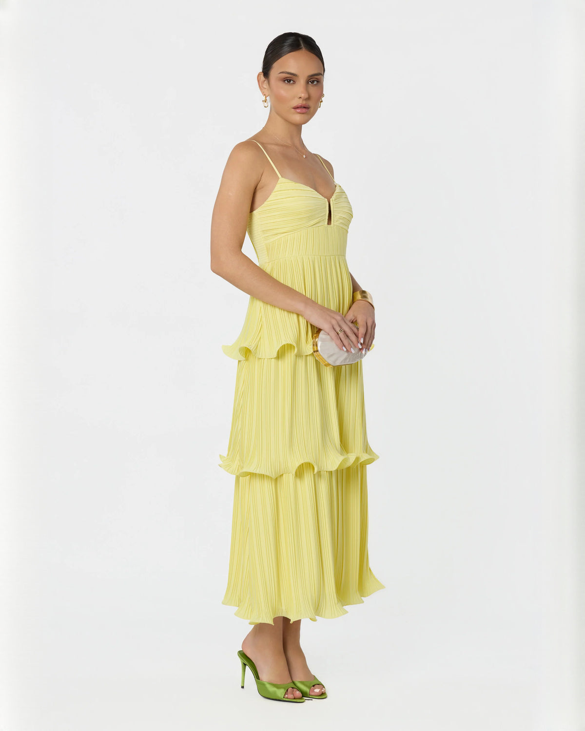 sleeveless chiffon a-line maxi bridesmaid dress - image 1