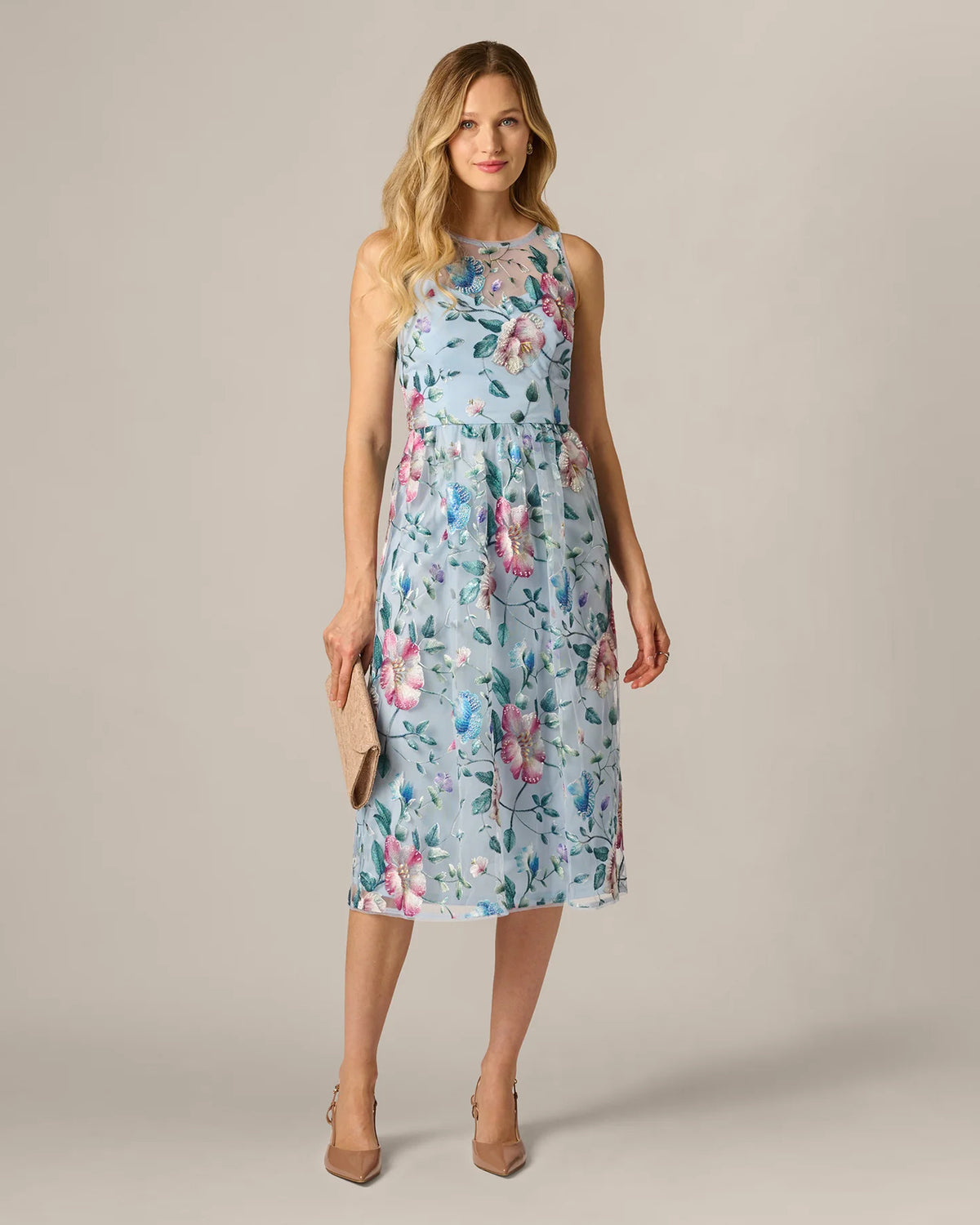 a-line midi mother of the bride dress - image 1