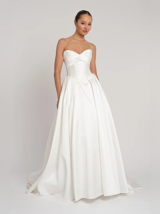 sweetheart ball-gown floor-length formal dress - image 1