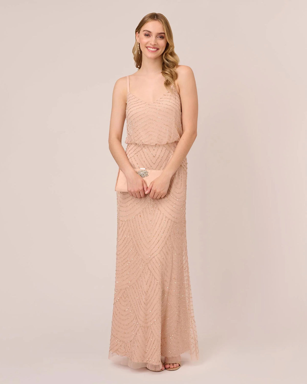v neck a-line floor-length mother of the bride dress - image 1