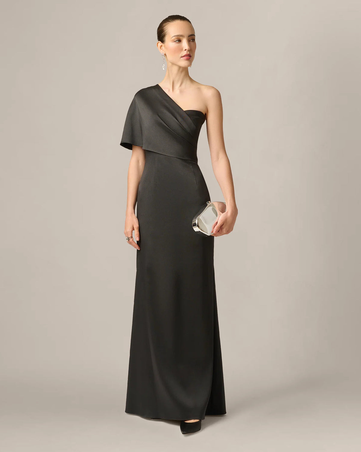 one-shoulder mermaid maxi mother of the bride dress - image 1