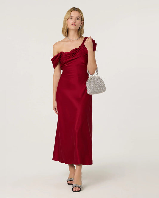 one-shoulder a-line maxi formal dress - image 1