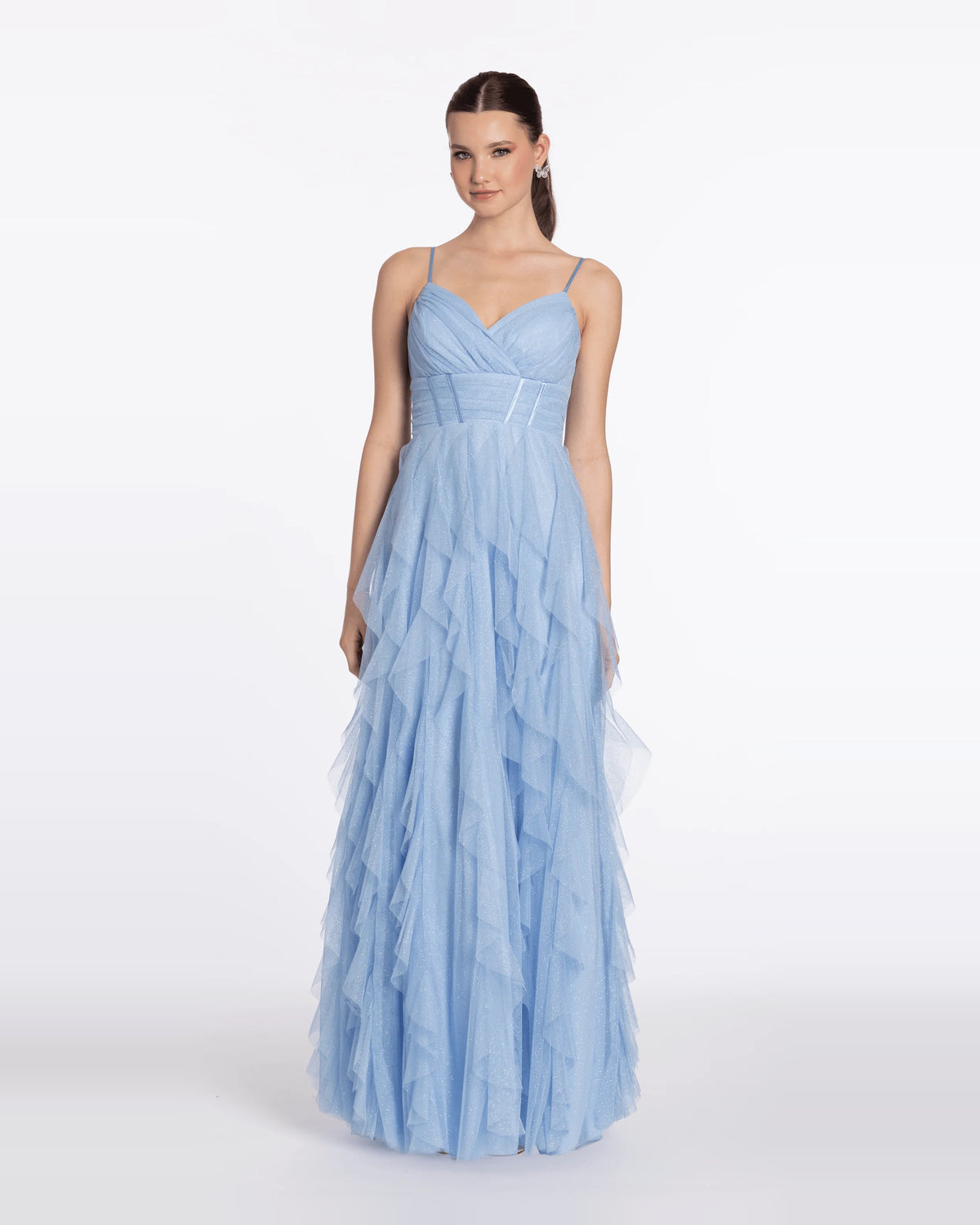 sweetheart column maxi prom dress - image 1