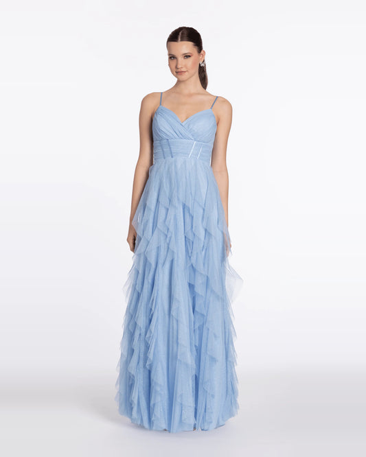 sweetheart column maxi prom dress - image 1