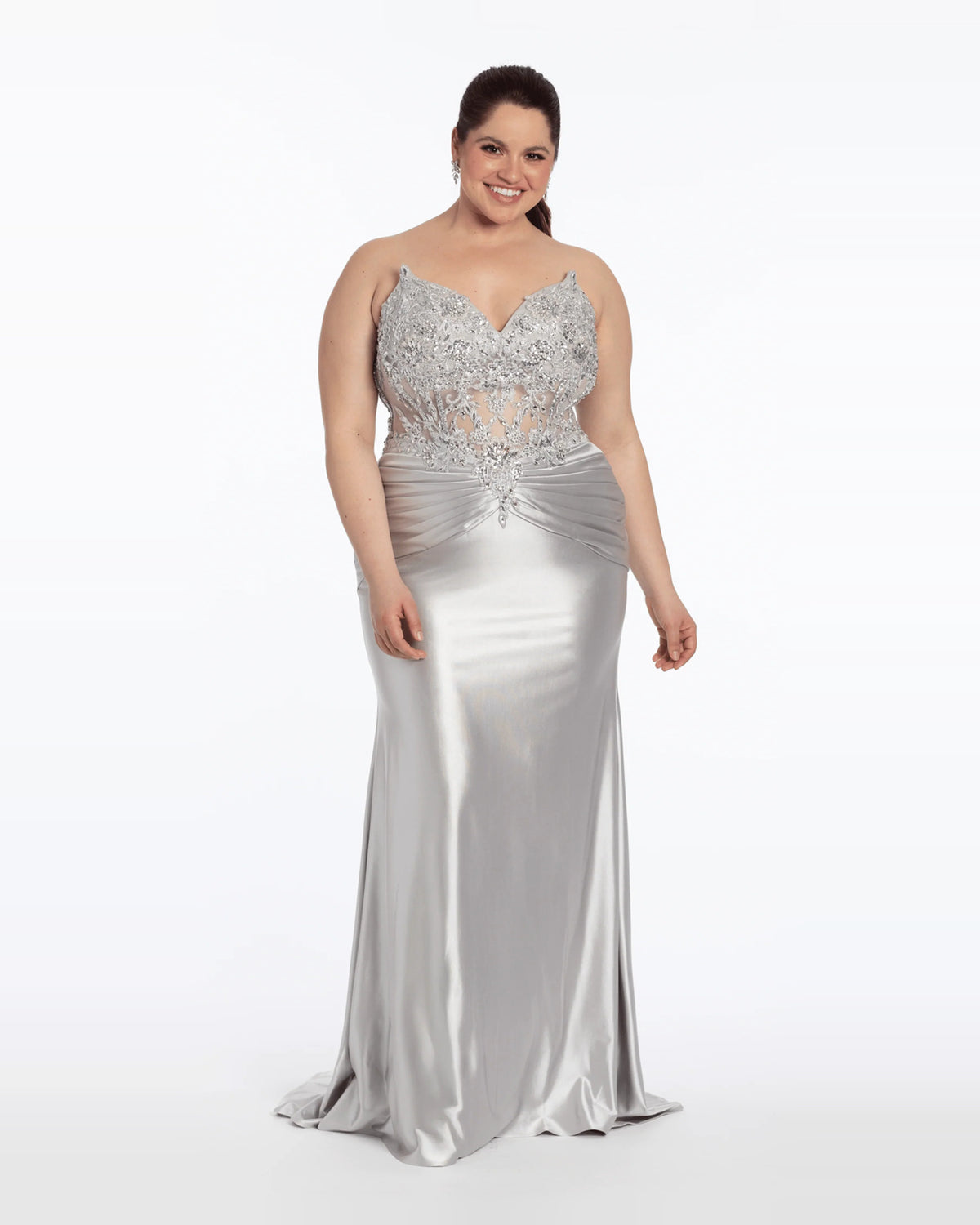 sweetheart column maxi prom dress - image 1