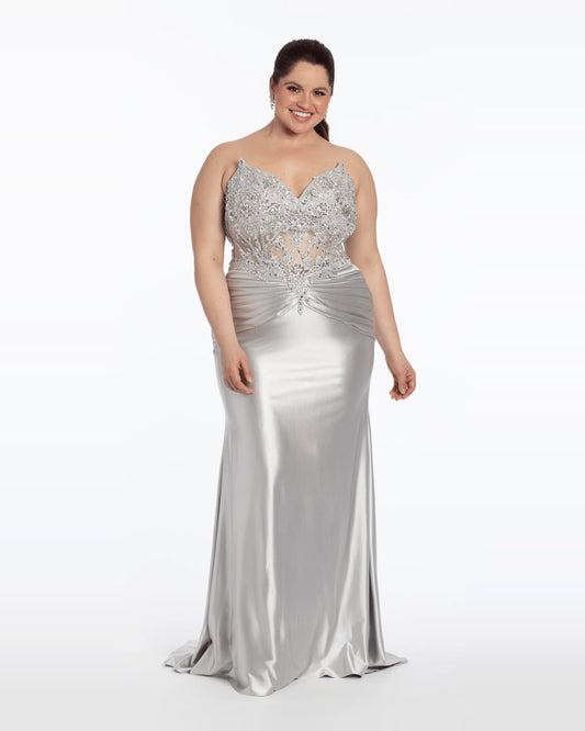sweetheart column maxi prom dress - image 1