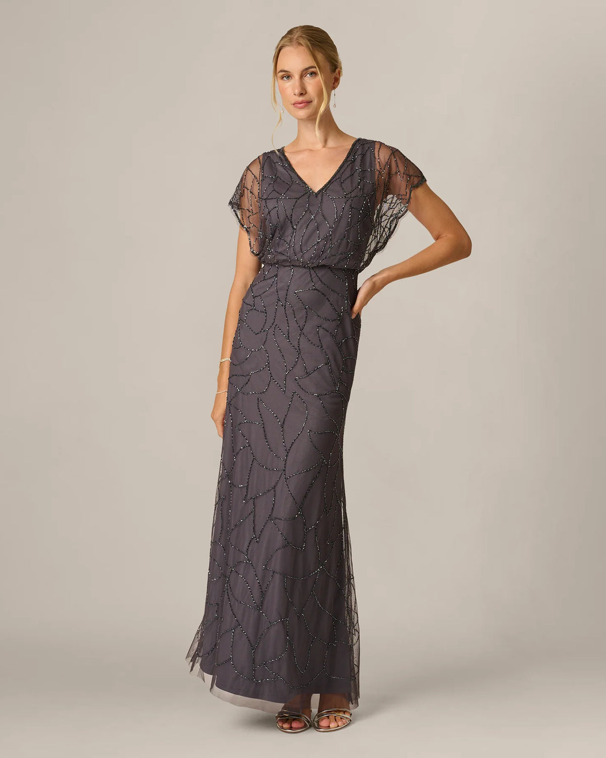 spaghetti strap mermaid maxi mother of the bride dress - image 1
