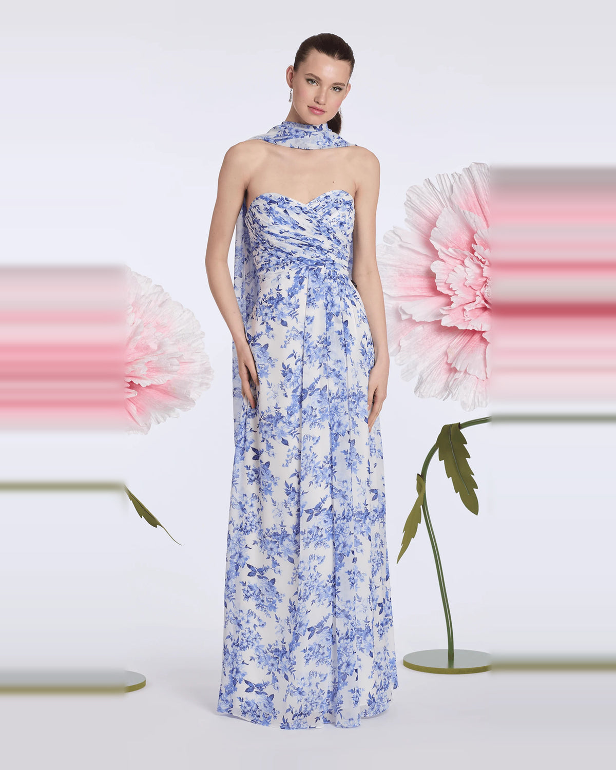 strapless column maxi prom dress - image 1