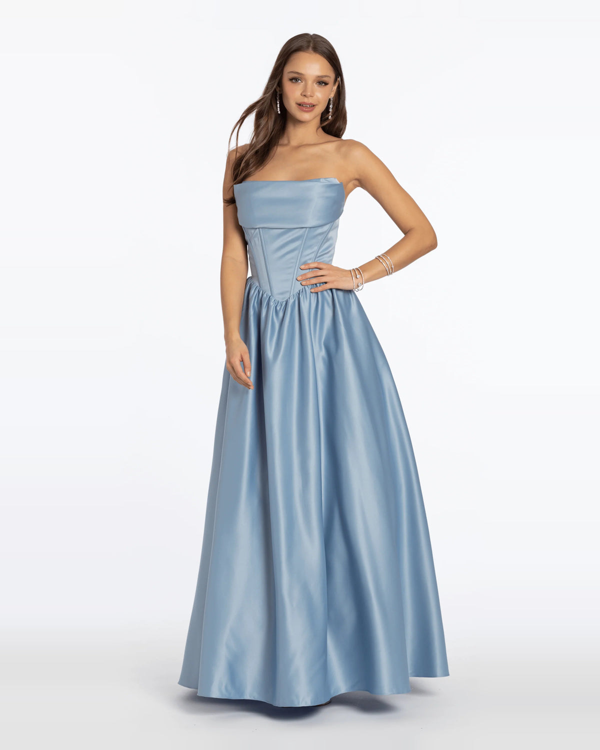 strapless ball-gown maxi prom dress - image 1