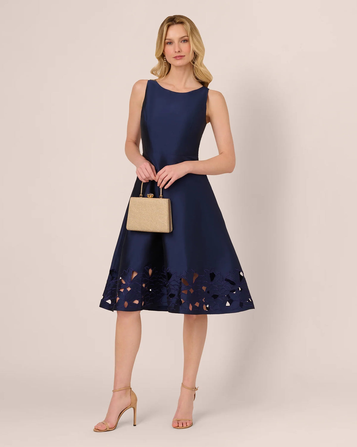 sleeveless a-line midi mother of the bride dress - image 1
