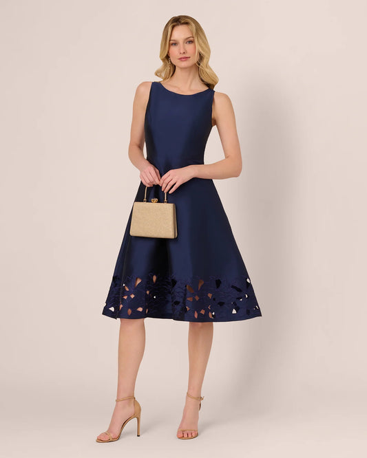 sleeveless a-line midi mother of the bride dress - image 1