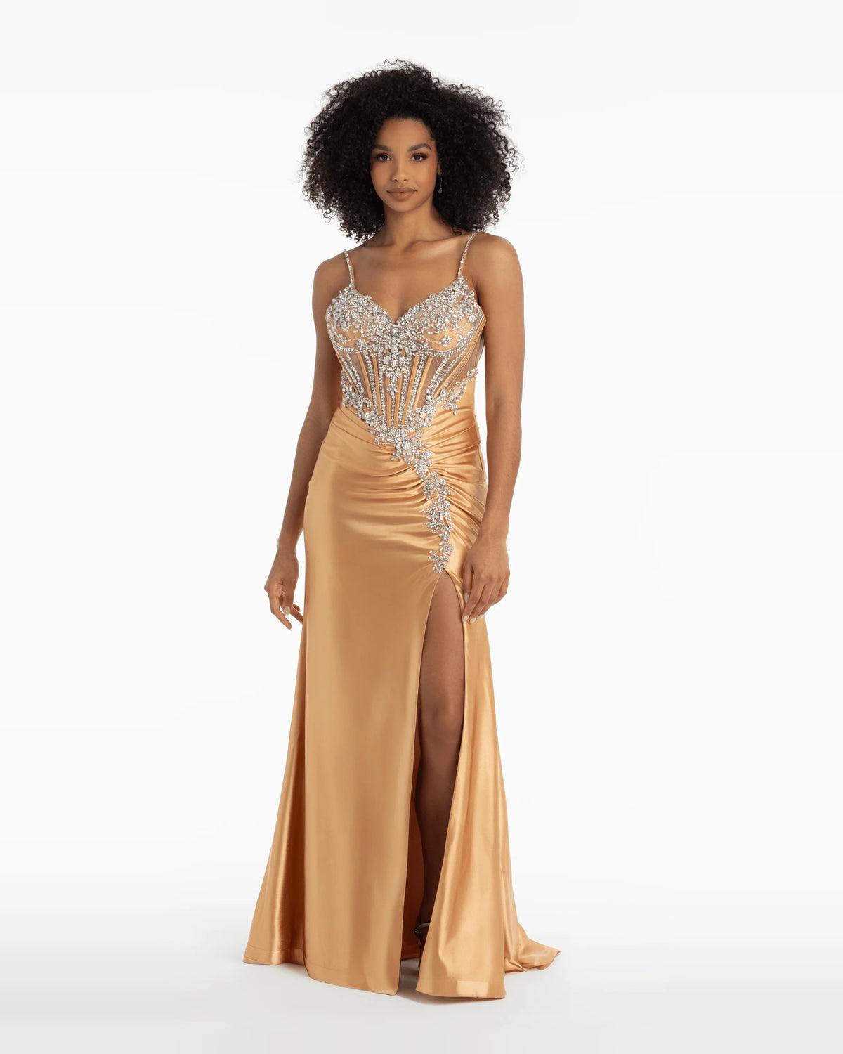 sweetheart trumpet maxi prom dress - image 1
