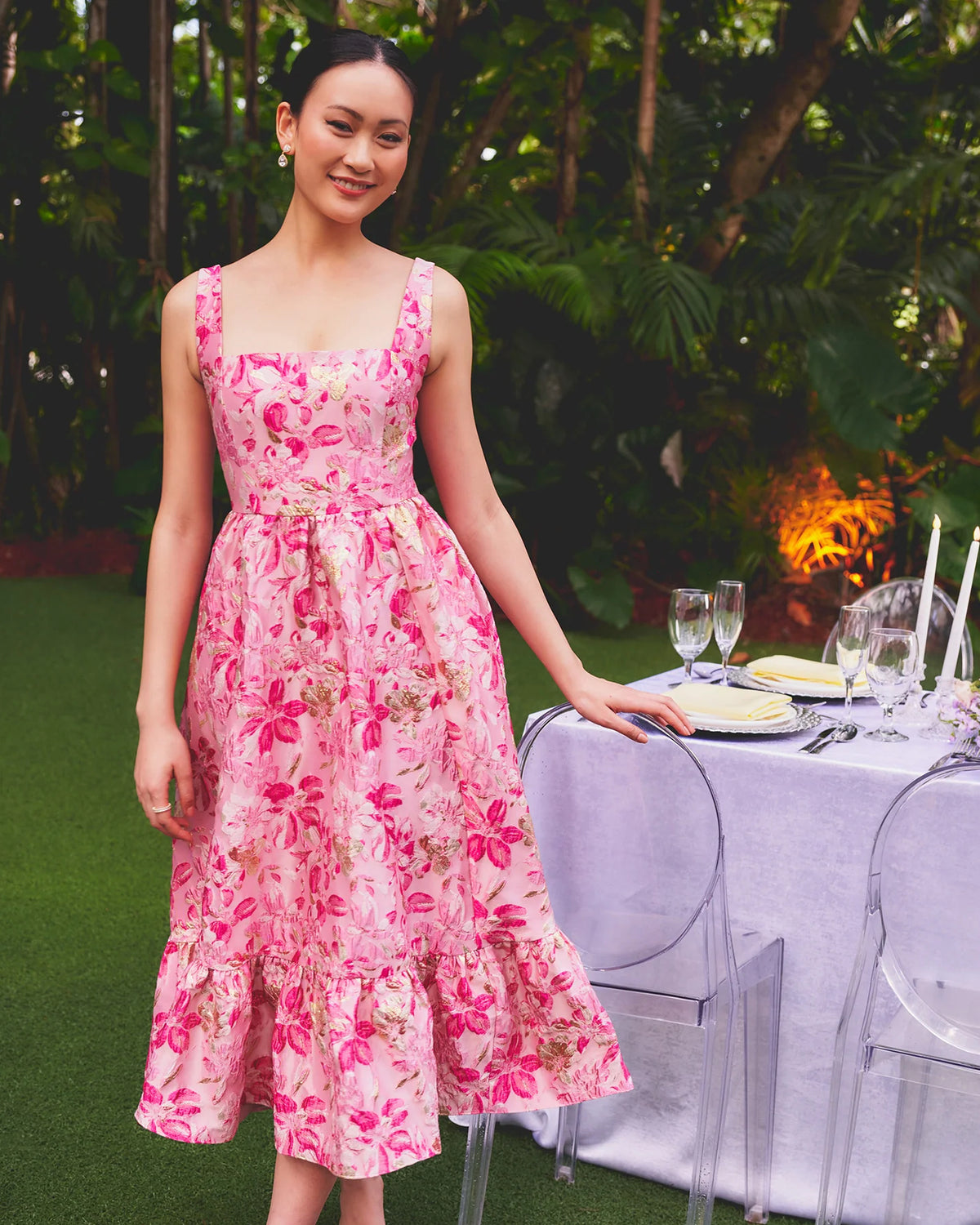 a-line midi mother of the bride dress - image 1