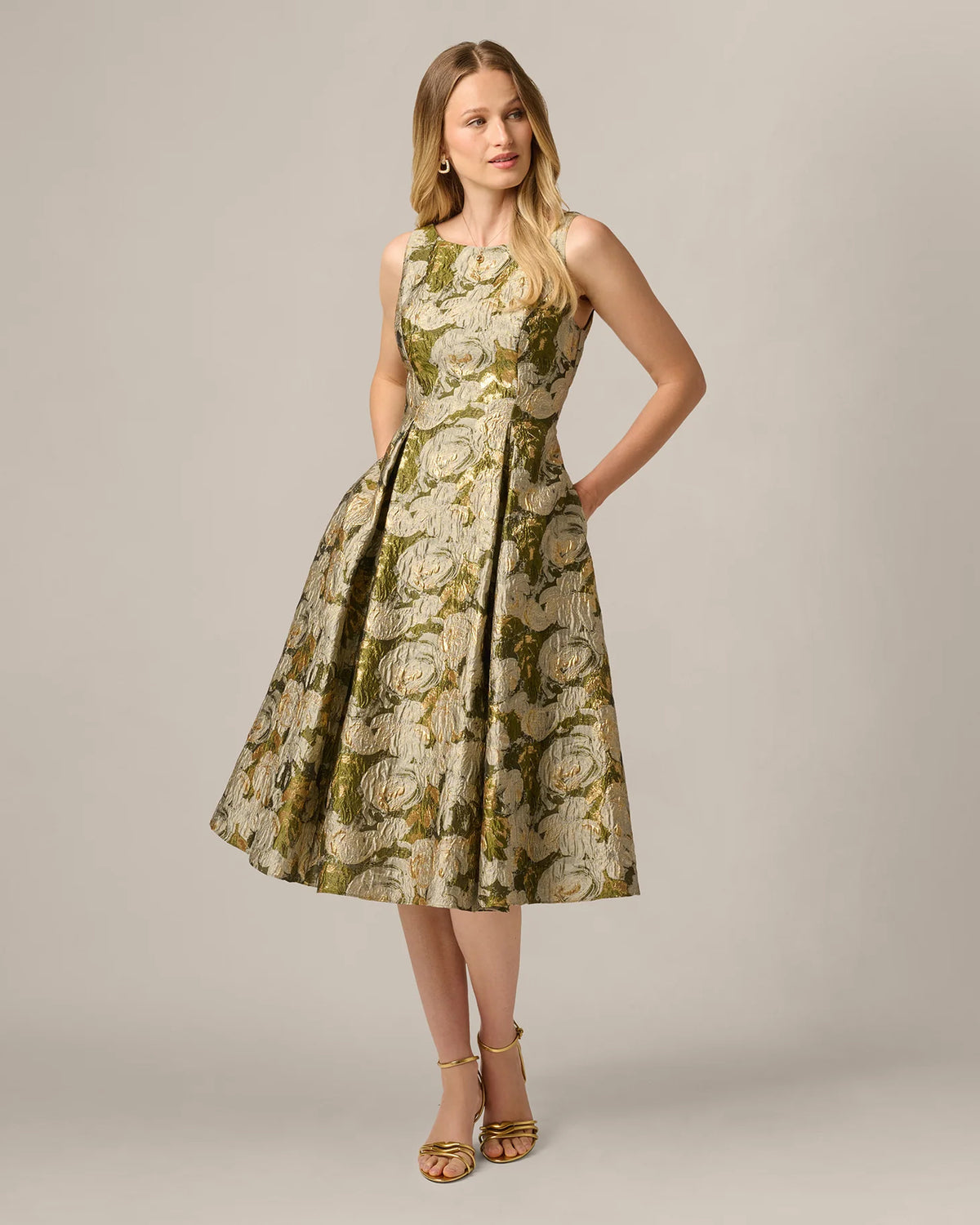 fit-and-flare maxi mother of the bride dress - image 1