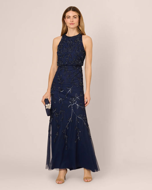 sleeveless mermaid maxi mother of the bride dress - image 1