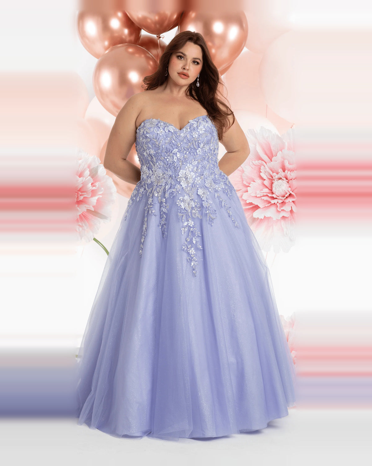 sweetheart ball-gown floor-length prom dress - image 1