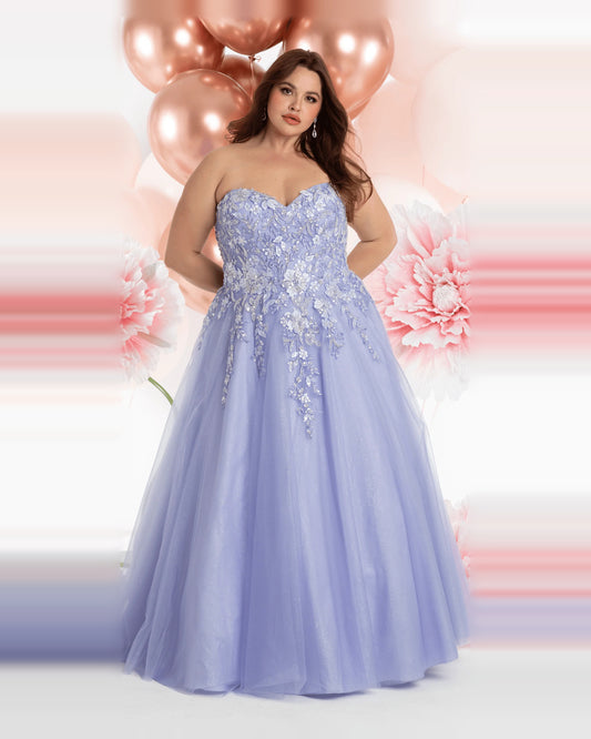 sweetheart ball-gown floor-length prom dress - image 1